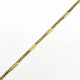 PULSERA GROUMET BARRAS 18CM /O.AMARILLO